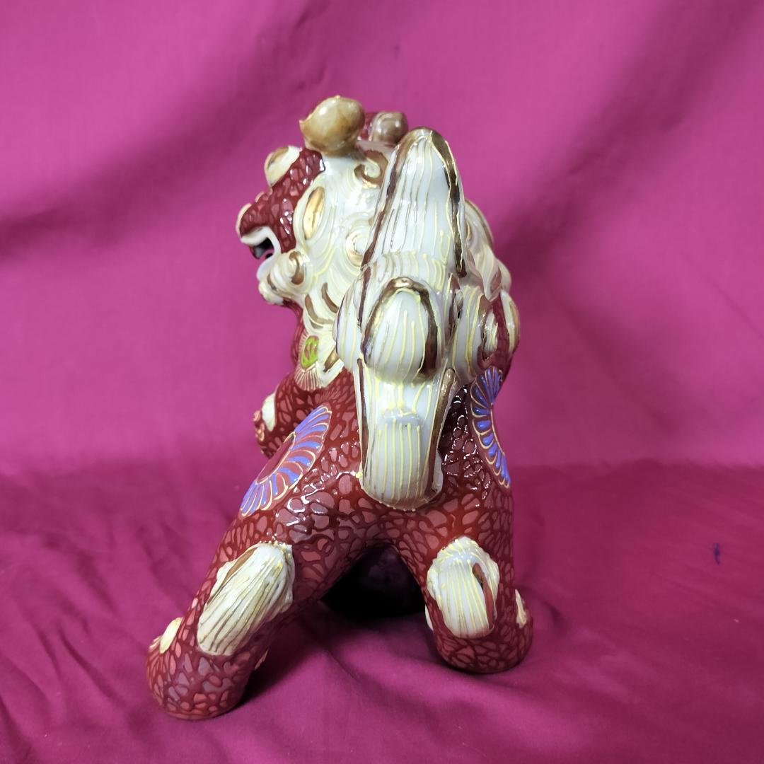 九谷焼　夫婦獅子 対獅子