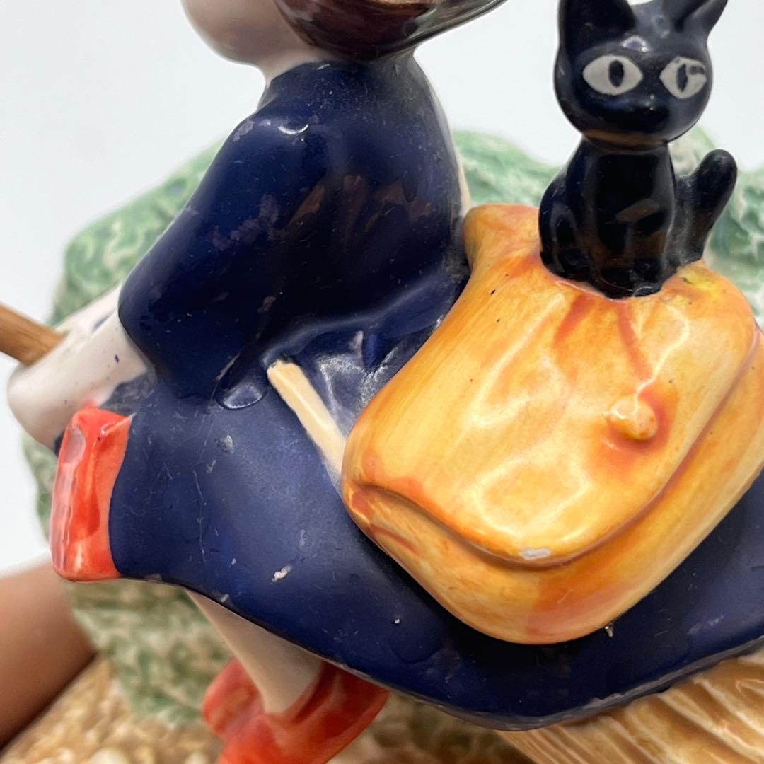 【レア】魔女の宅急便 オルゴール 置物 キキ　ジジ ルージュの伝言 ジブリ　陶器