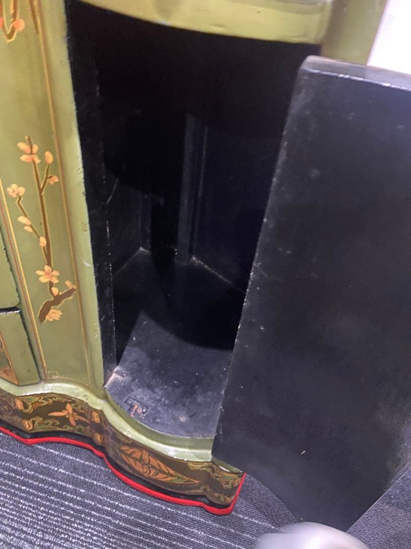 レトロ　ペイント　キャビネット　アジアン　ヴィンテージ