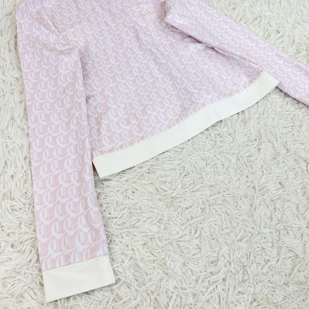 未使用級 近年 セルフォード ゴルフ モノグラムPTカットカーディガン CG