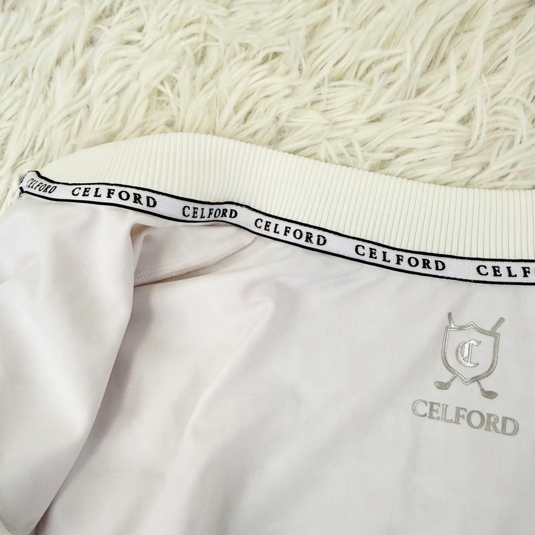 未使用級 近年 セルフォード ゴルフ モノグラムPTカットカーディガン CG