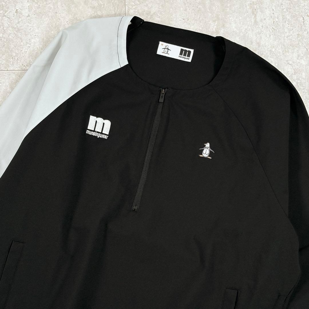 マンシングウェア Munsingwear スニード 黒xグレー 薄手 メンズ