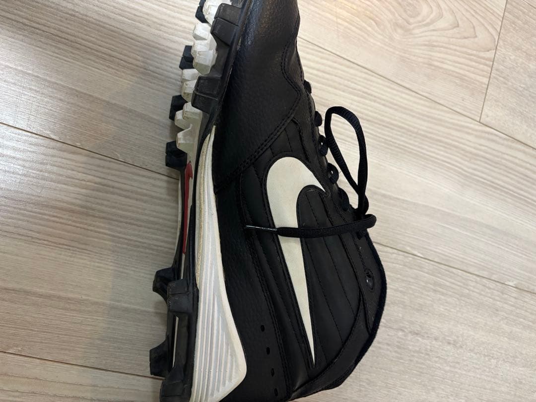 美品 NIKE レザー スパイク シューズ ブラック 30cm
