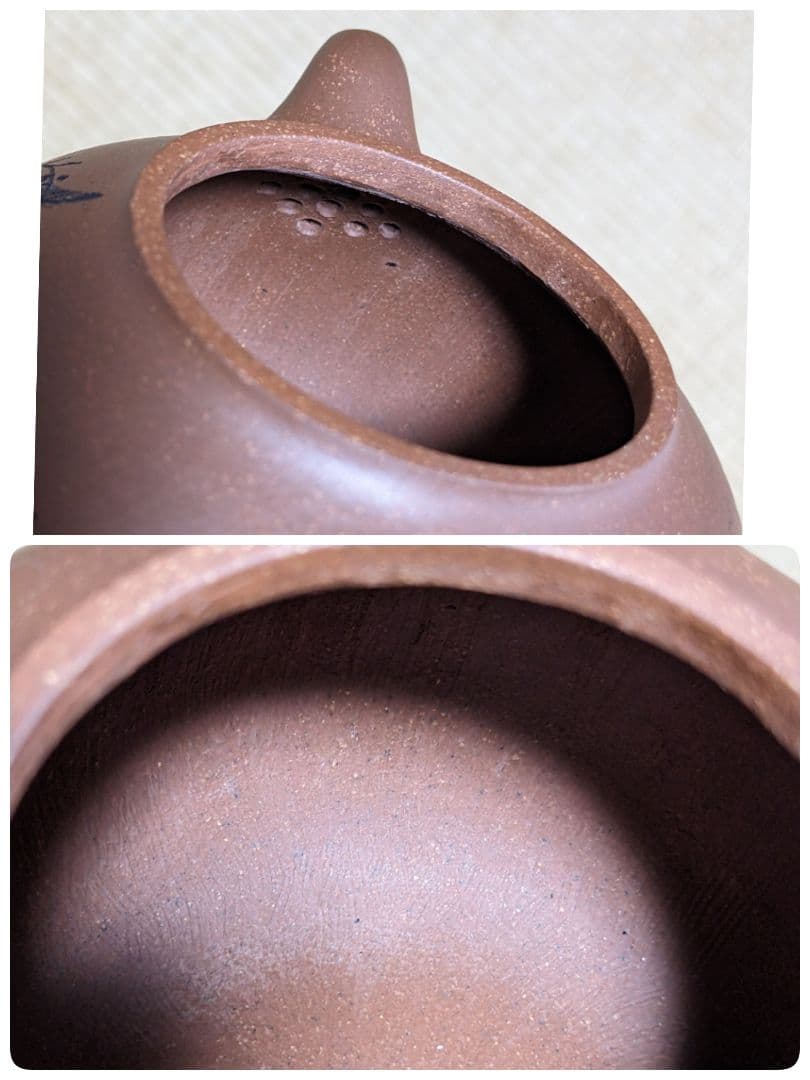 ♦茶道具 中国？梨地 茶壺 タタラ作り 工芸品 アンティーク 骨董品コレクション