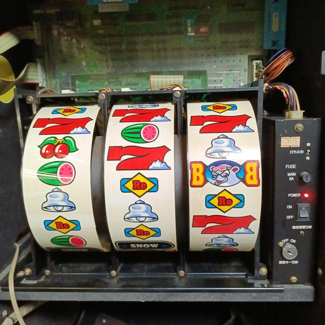 ハ*8様 パチスロ実機　スノーキー　4号機　メダル仕様　メダル約1150枚付き