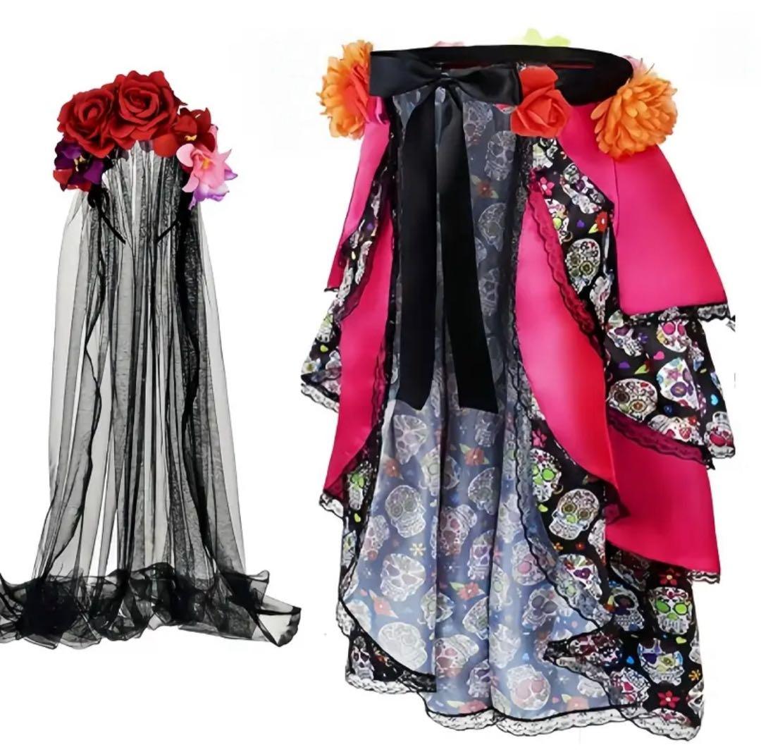 華やかなフリルダンス衣装　大衆演劇　舞台　舞踊 イベント　パーティ　2点セット