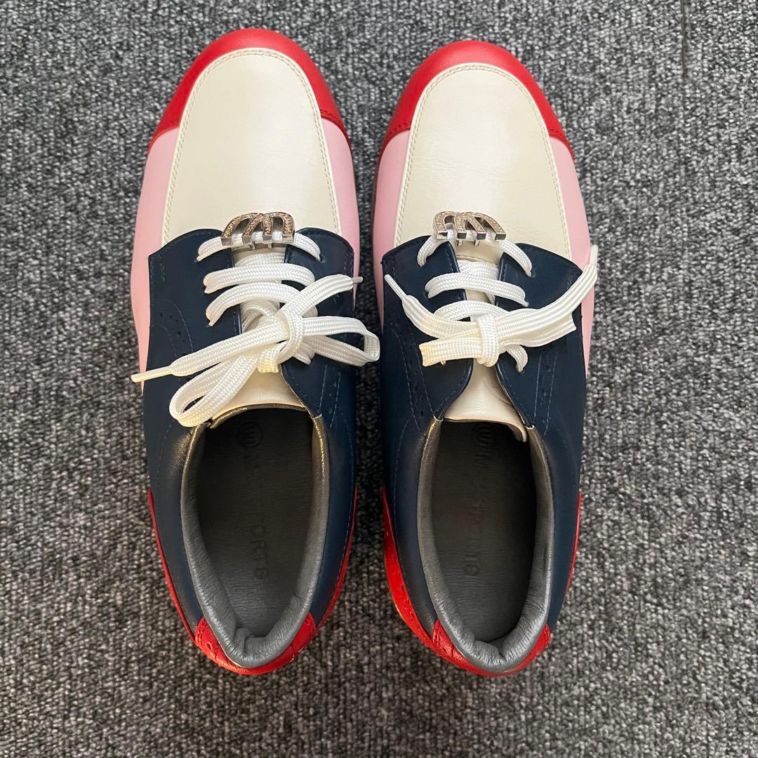 新品M.U SPORTS エムユースポーツ レディース　ゴルフシューズ23cm