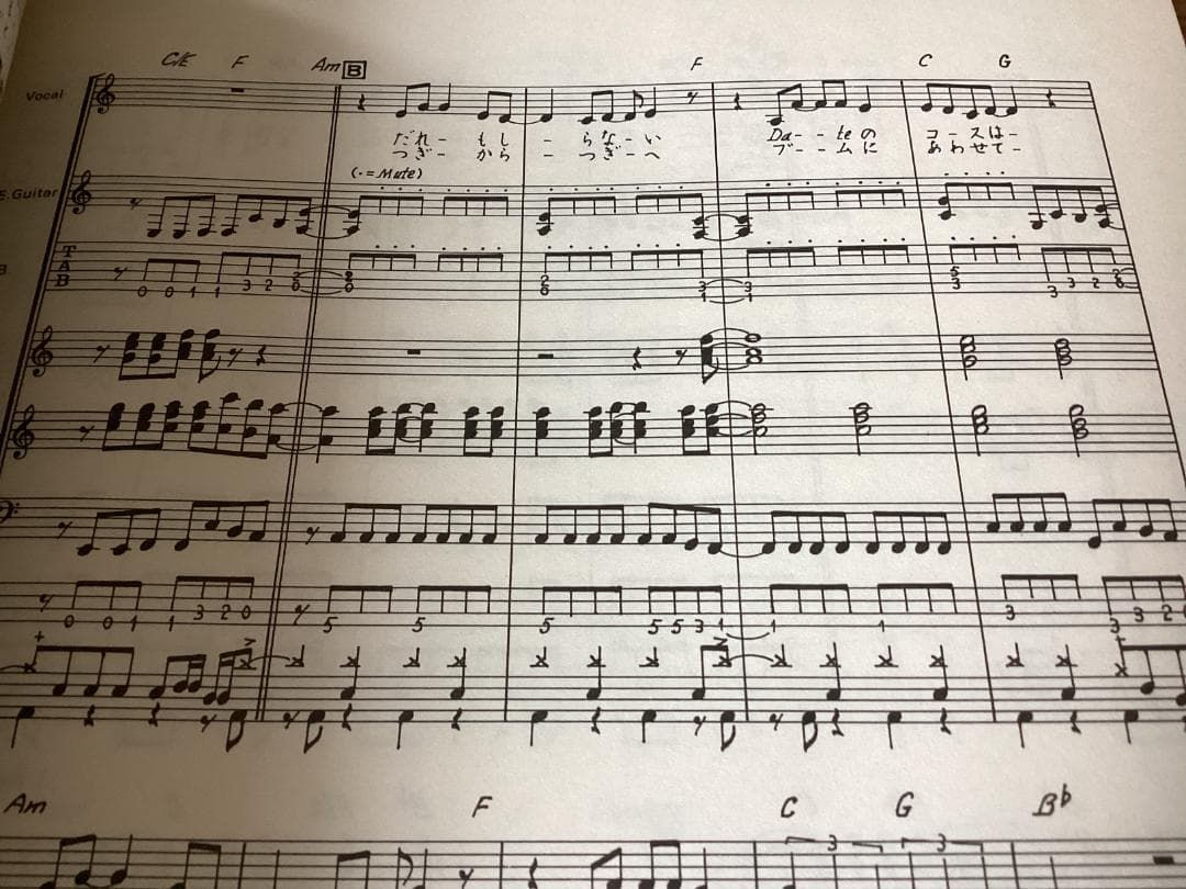 ★楽譜/CCB/C-C-B/走れバンドマン/タブ譜/バンドスコア