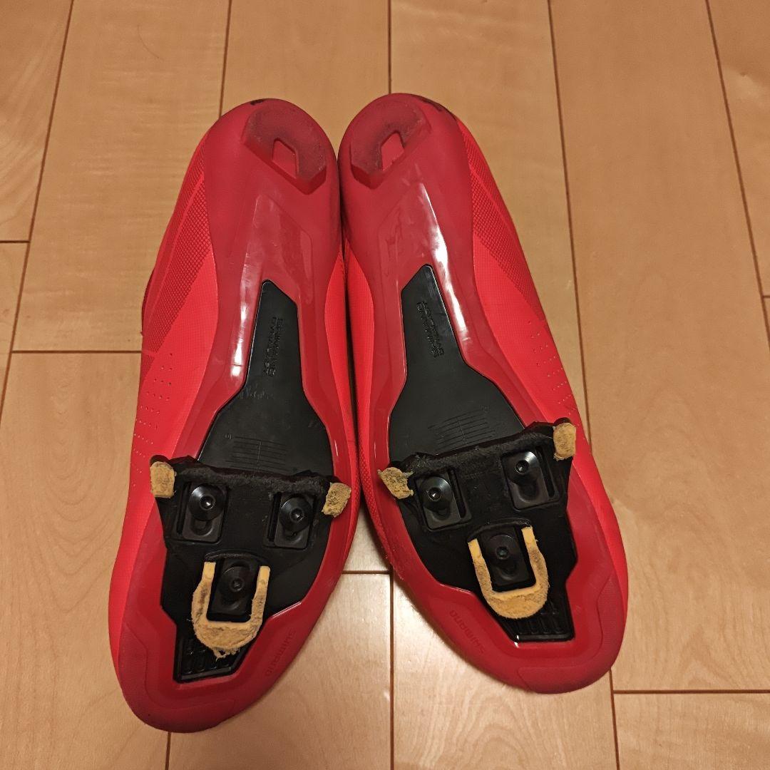 シマノ　SHIMANO　RC3　レッド　26.5　クリートペダル付き　ほぼ未使用