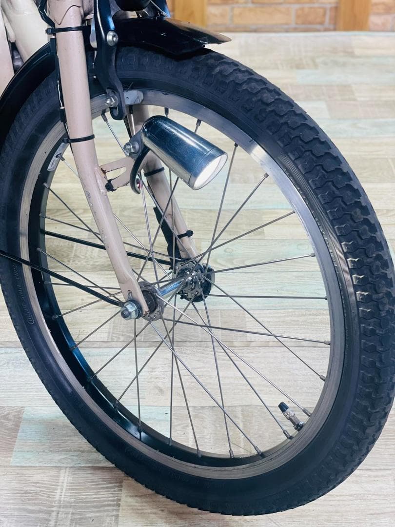 ベージュ系 ビッケ ブリヂストン子供乗せ電動アシスト自転車 H3214