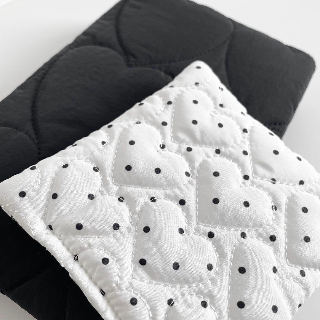 早い者勝ち　韓国　バインダー　カバー　貯金　ブラック　ハート　コースター