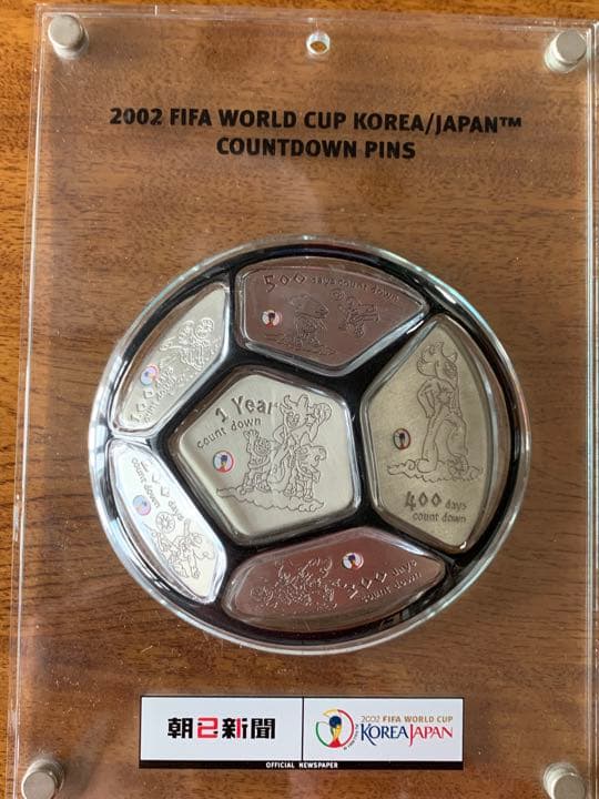 日韓ワールドカップ：カウントダウンピンズ　2セット