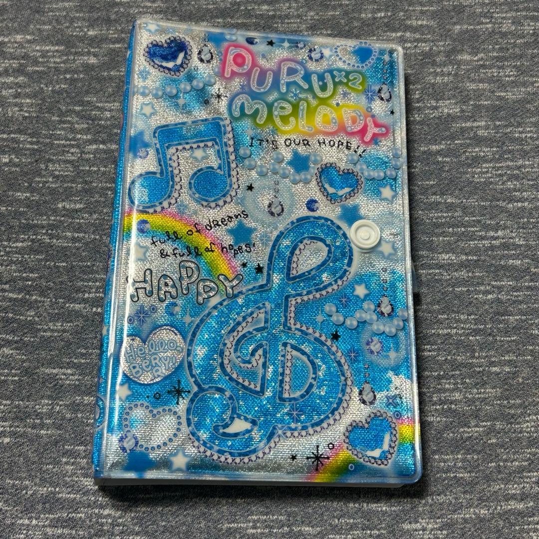 シール帳 バインダー 音符 purupuru melody 当時物 青
