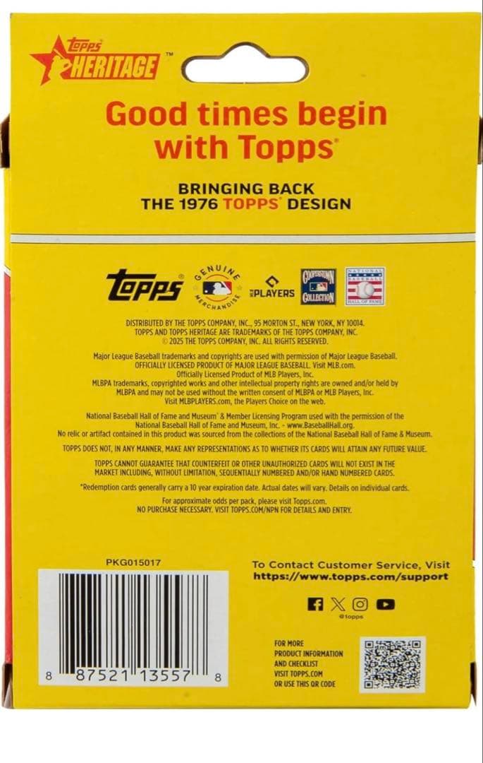 2025 Topps MLB ヘリテージ 野球 トレーディングカード