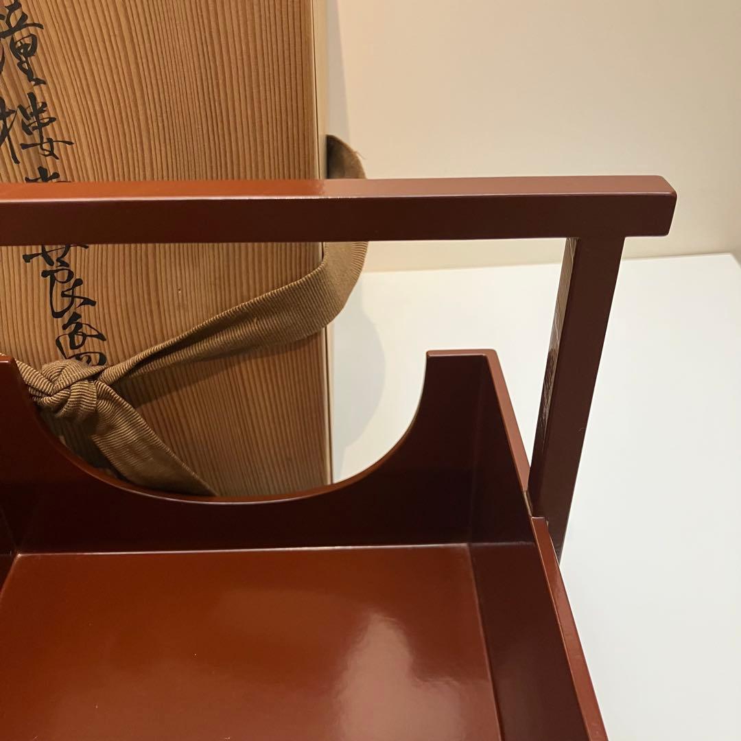 紫雲一閑 塗 莨盆 鐘楼堂 一閑 茶道 茶道具 送料込　美品