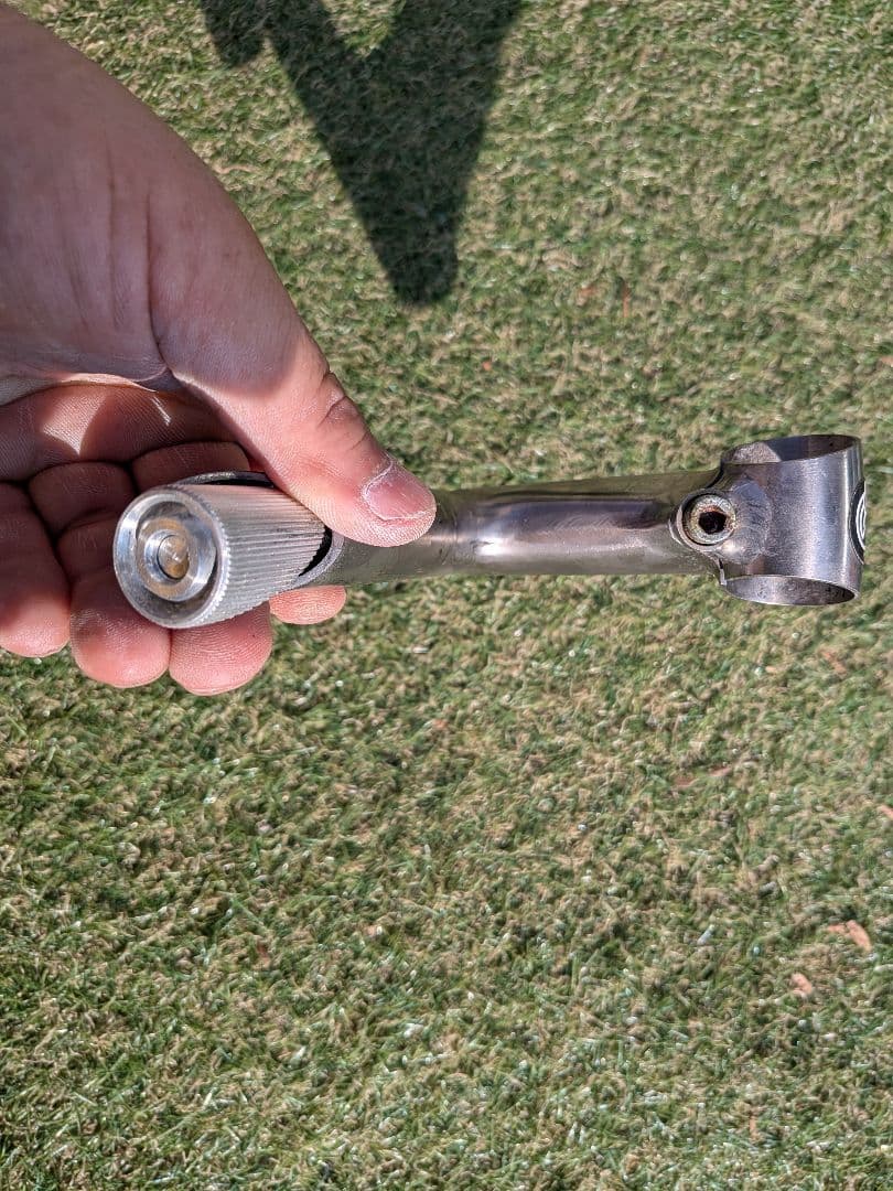 y*n様 チタンステム　チネリグランモ90mm 中古品　1インチスレッド旧車に