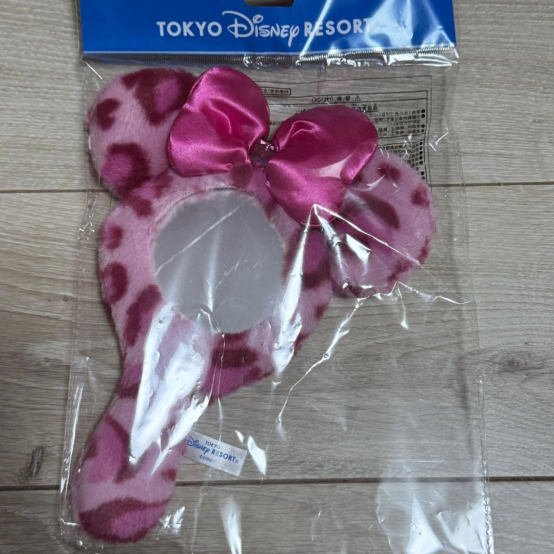 ディズニー ミニー ヒョウ柄 レオパード リップケース ポーチ ミラー