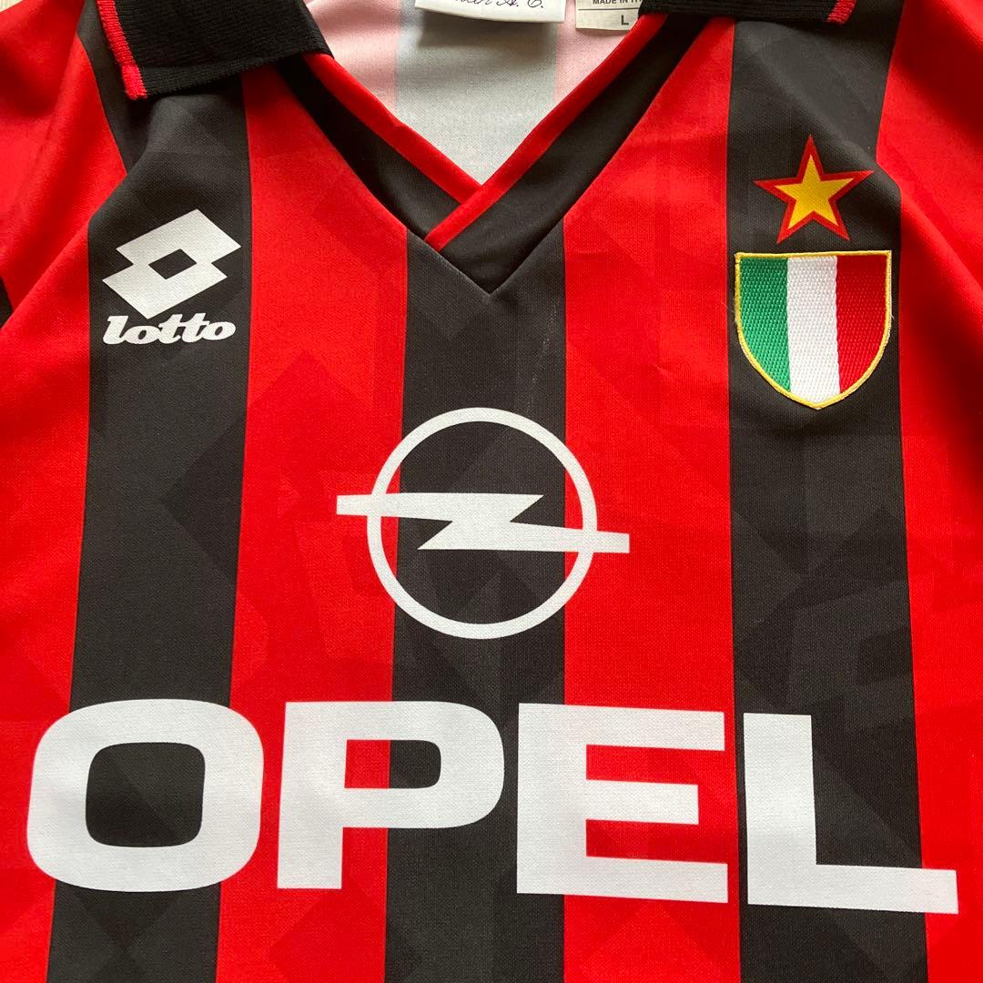 Lotto ACミラン ユニフォーム L イタリア製 OPEL セリエAサッカー