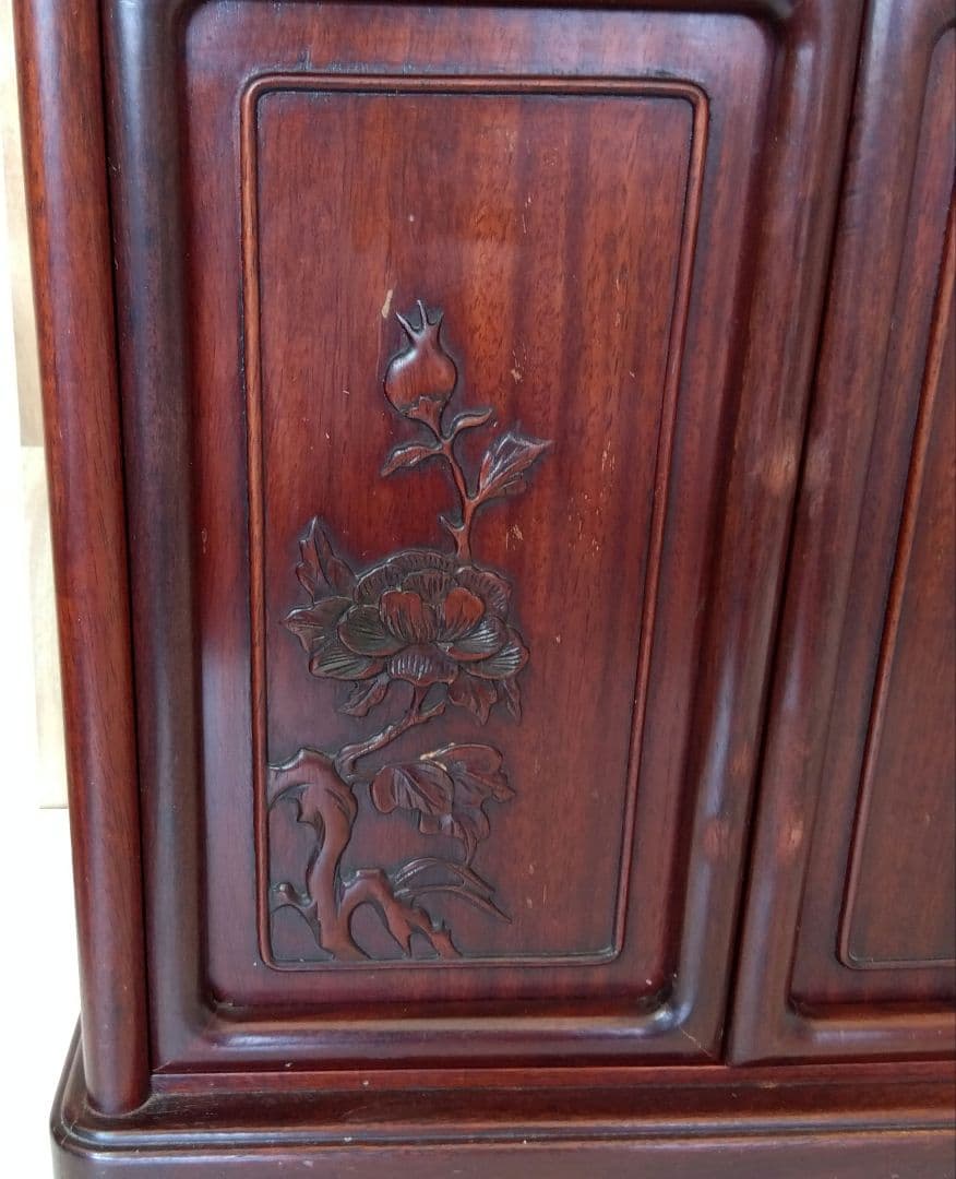 昭和レトロ 中国製 花梨 茶棚 茶箪笥 古民家 飾り棚