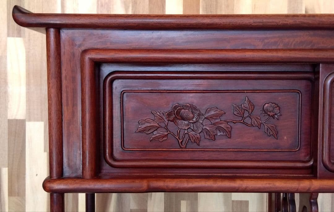 昭和レトロ 中国製 花梨 茶棚 茶箪笥 古民家 飾り棚