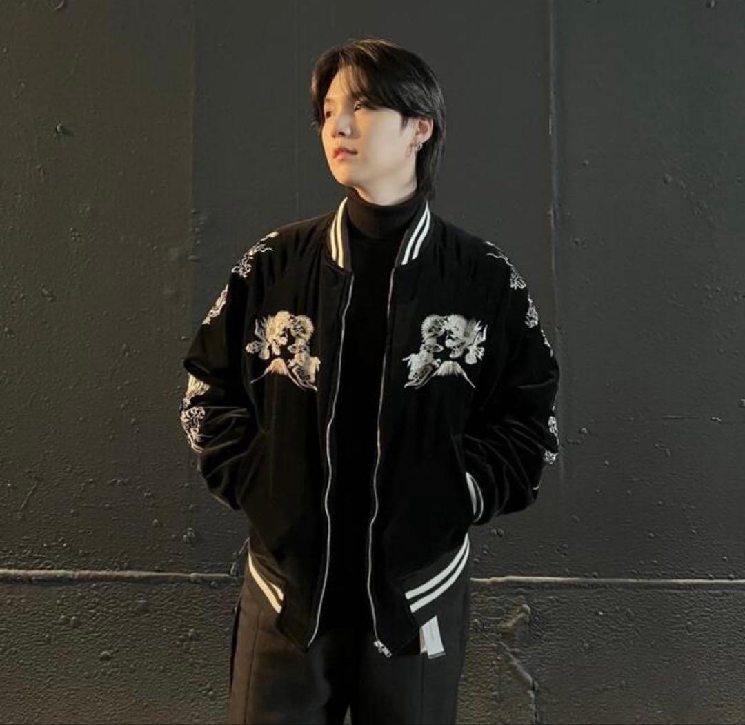 BTS SUGA ユンギ 着用 ベロア スカジャン 新品タグ付き Free