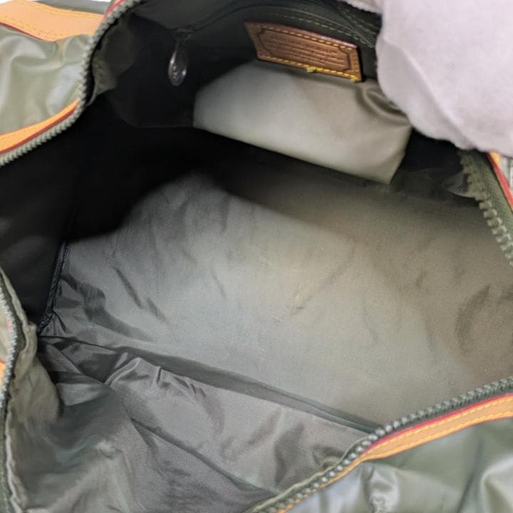 【美品】ハンティングワールド 2way ボストンバック バチュークロス カーキー