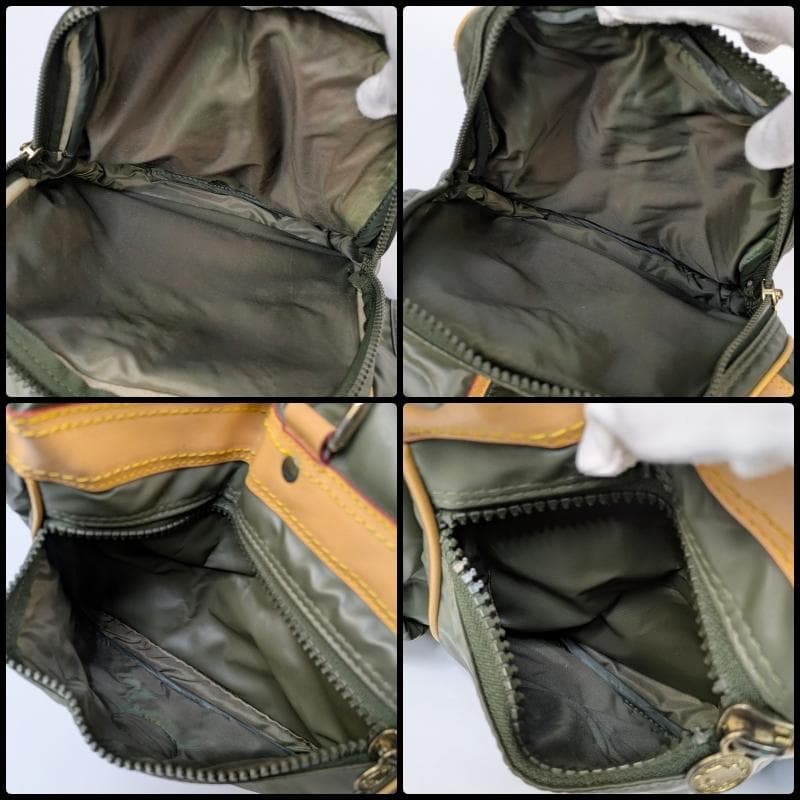 【美品】ハンティングワールド 2way ボストンバック バチュークロス カーキー