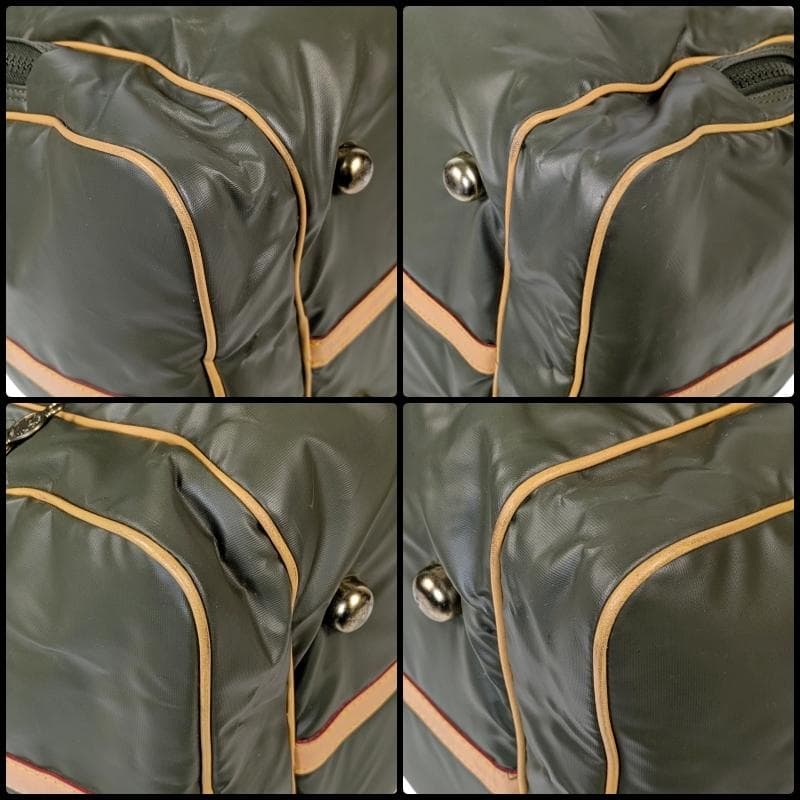 【美品】ハンティングワールド 2way ボストンバック バチュークロス カーキー