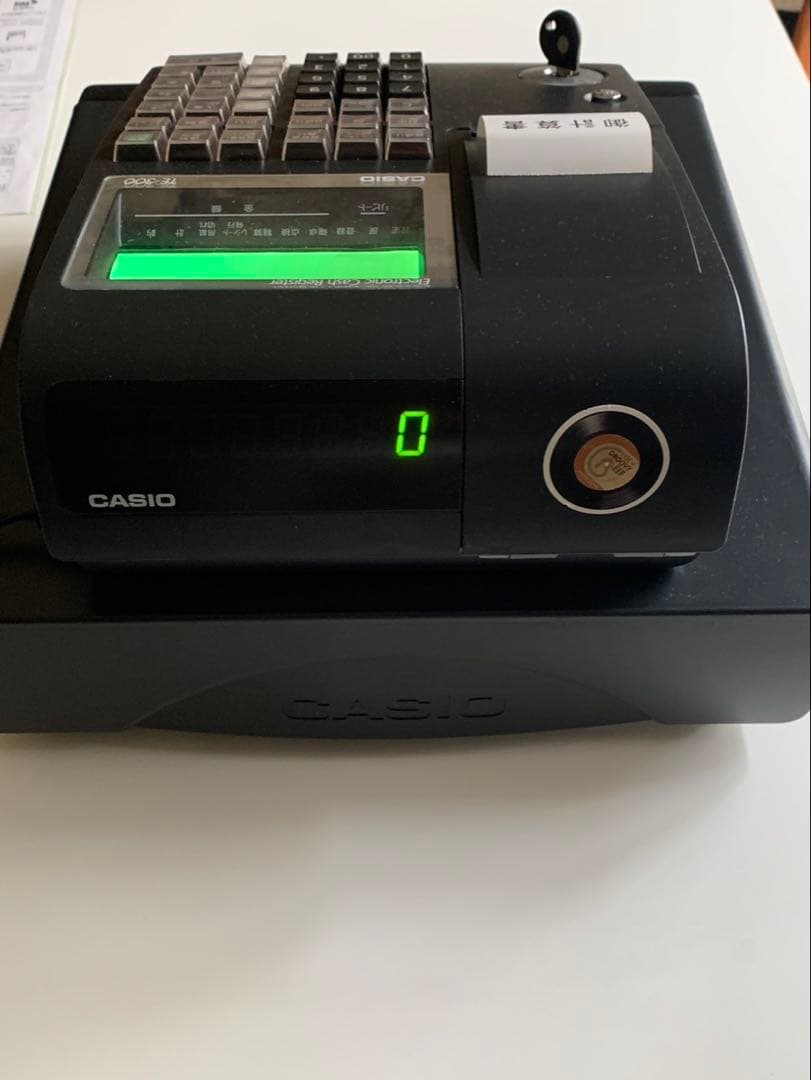 CASIO TE-300 電子レジスター ブラック 【動作確認・初期化設定済み】