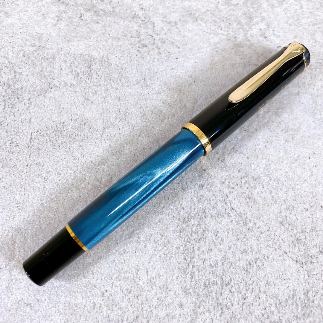 Pelikan ペリカン M200 万年筆 ロイヤルブルーインク付　F字・吸入式