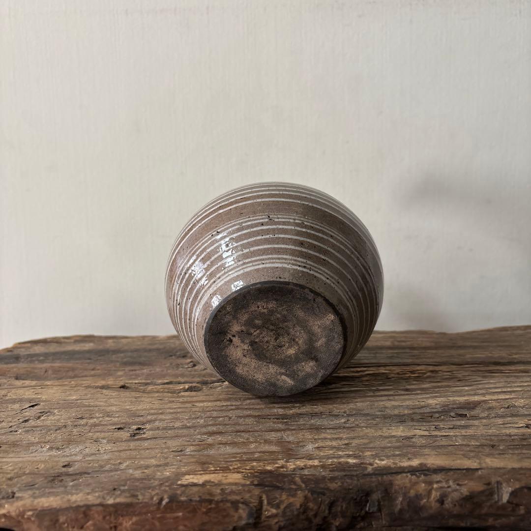 古丹波焼　えへんイッチン徳利　古陶磁.アンティーク.花入.古民芸.筒描　検:李朝