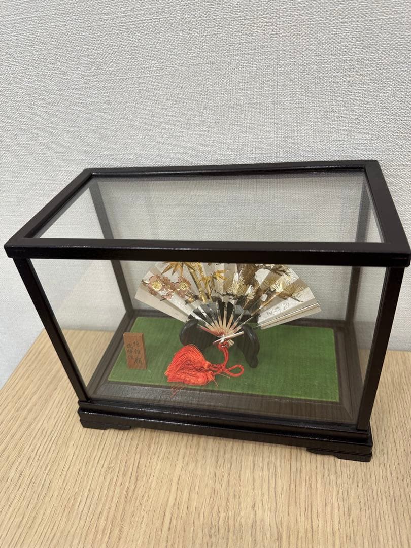 純銀製飾り扇　武峰作　純銀細工