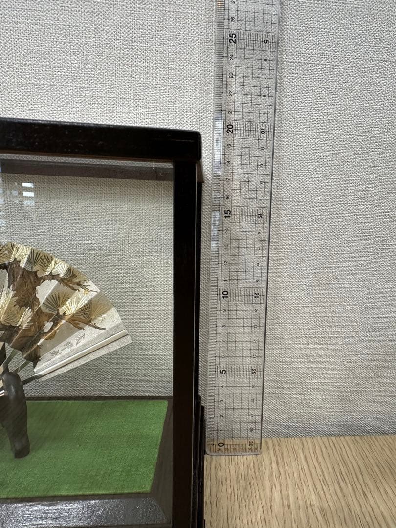 純銀製飾り扇　武峰作　純銀細工