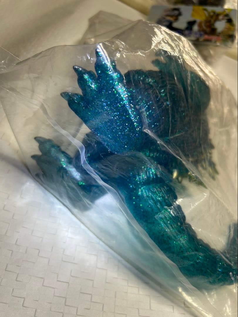 【マーミット】当時物ゴジラ　クリアブルーラメ　★希少・限定★ Marmit