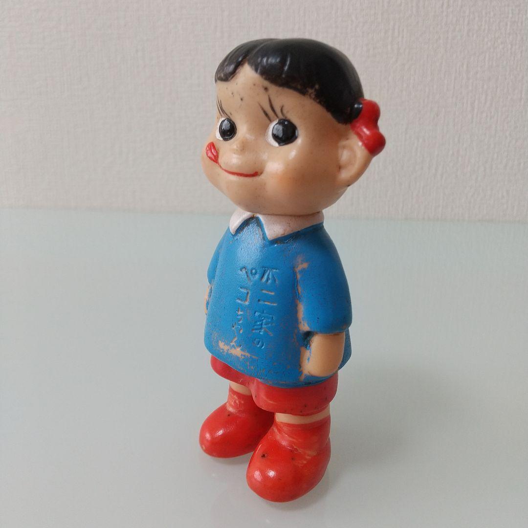 【希少】不二家 ペコちゃん ソフビ 園児服 当時物