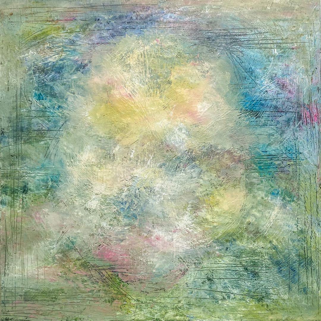 抽象画、油絵、原画、ART、《明日の晴れを予感する雲》、現代アート、インテリア
