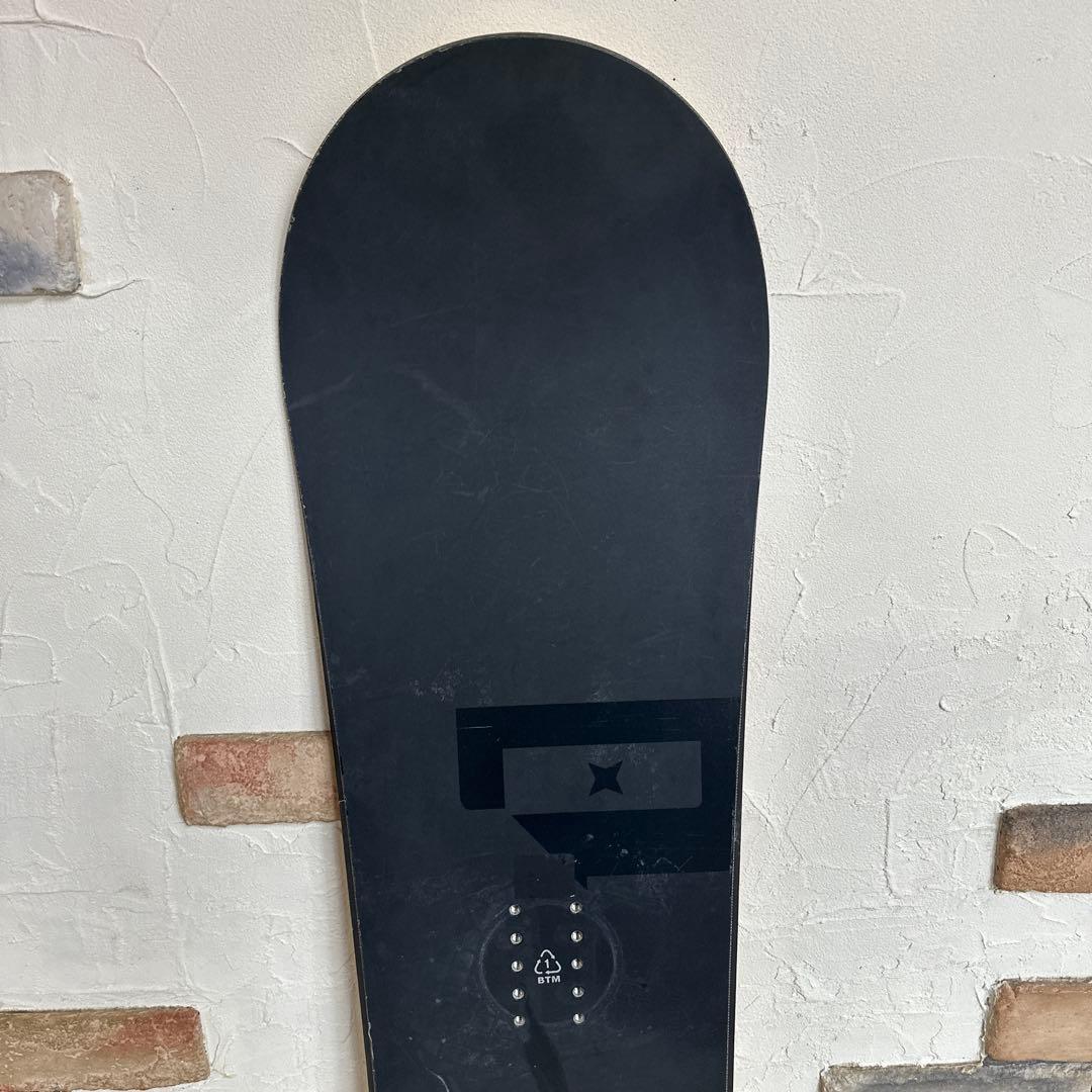 BTM スノーボード 板 158cm ブラック シンプルデザイン