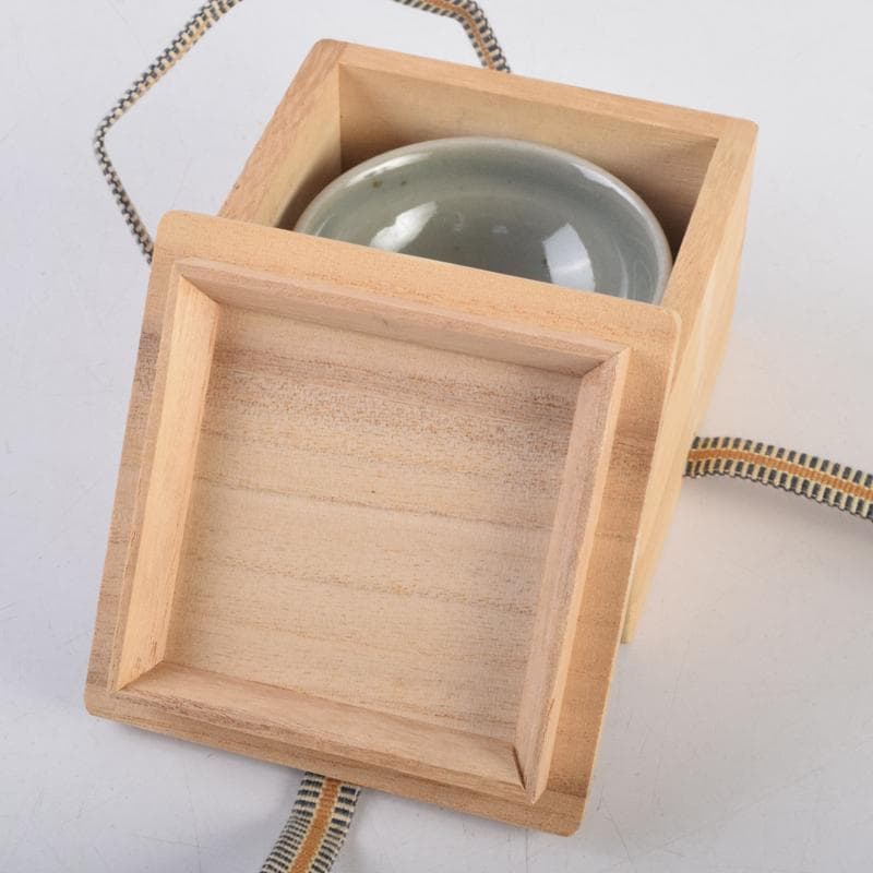 青木木米　聾米造　砧青磁　酒呑　ぐい呑　時代箱付　C　R9109