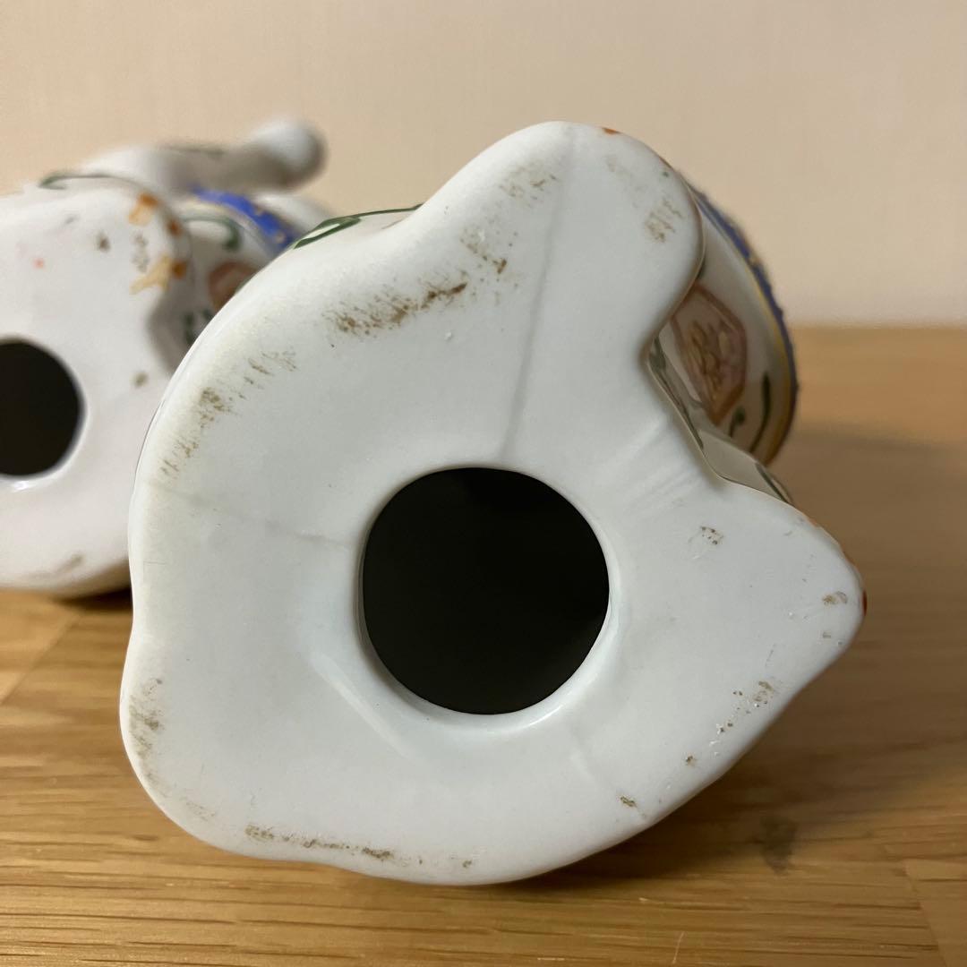 伊万里焼？　招き猫　ペア　アンティーク　骨董