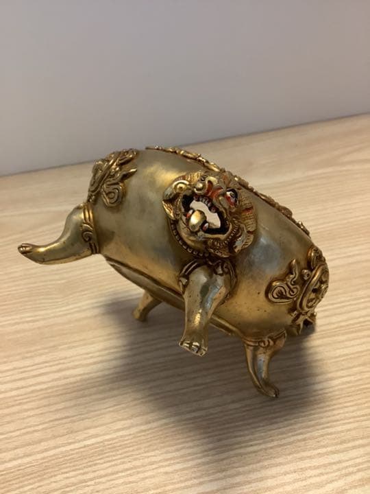 格安《 SALE 新品 》 香炉　バイラヴァ　憤怒神　守護神　金メッキ　鍍金
