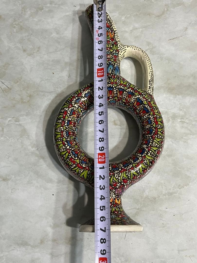 トルコ　キュタフヤ　陶器　飾り壺　壷　花瓶