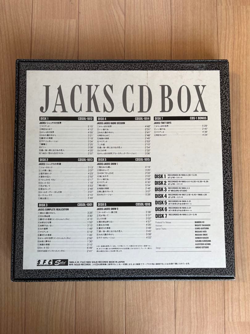 JACKSオリジナル FAN CLUB 会報　CDBOXセット 谷野氏　CD