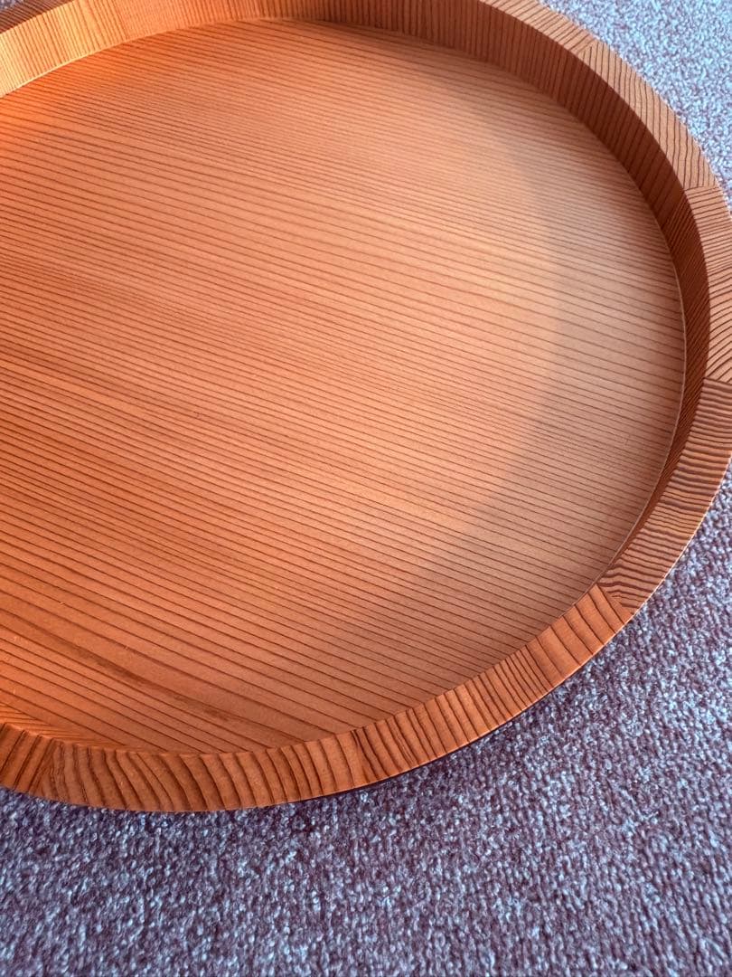 天然秋田杉！ 樽富かまた 桶樽 お盆 (菓子器) & 和柄箸袋セット