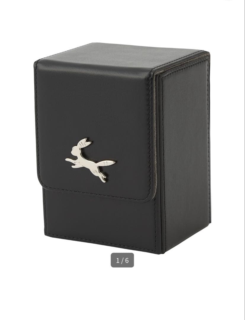 ポケモン 本革フリップデッキケース　ブラッキー