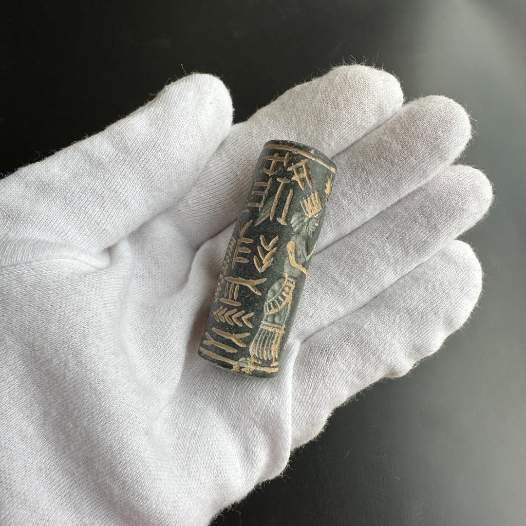 円筒印章 古代メソポタミア文明 楔形文字 バビロニア バビロン 1484