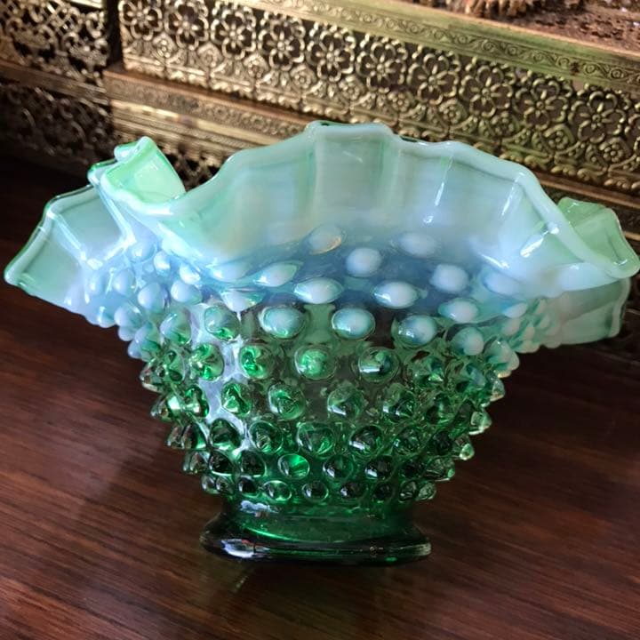 レア貴重！オールドフェントンFentonアートガラス アメリカアンティークUSA