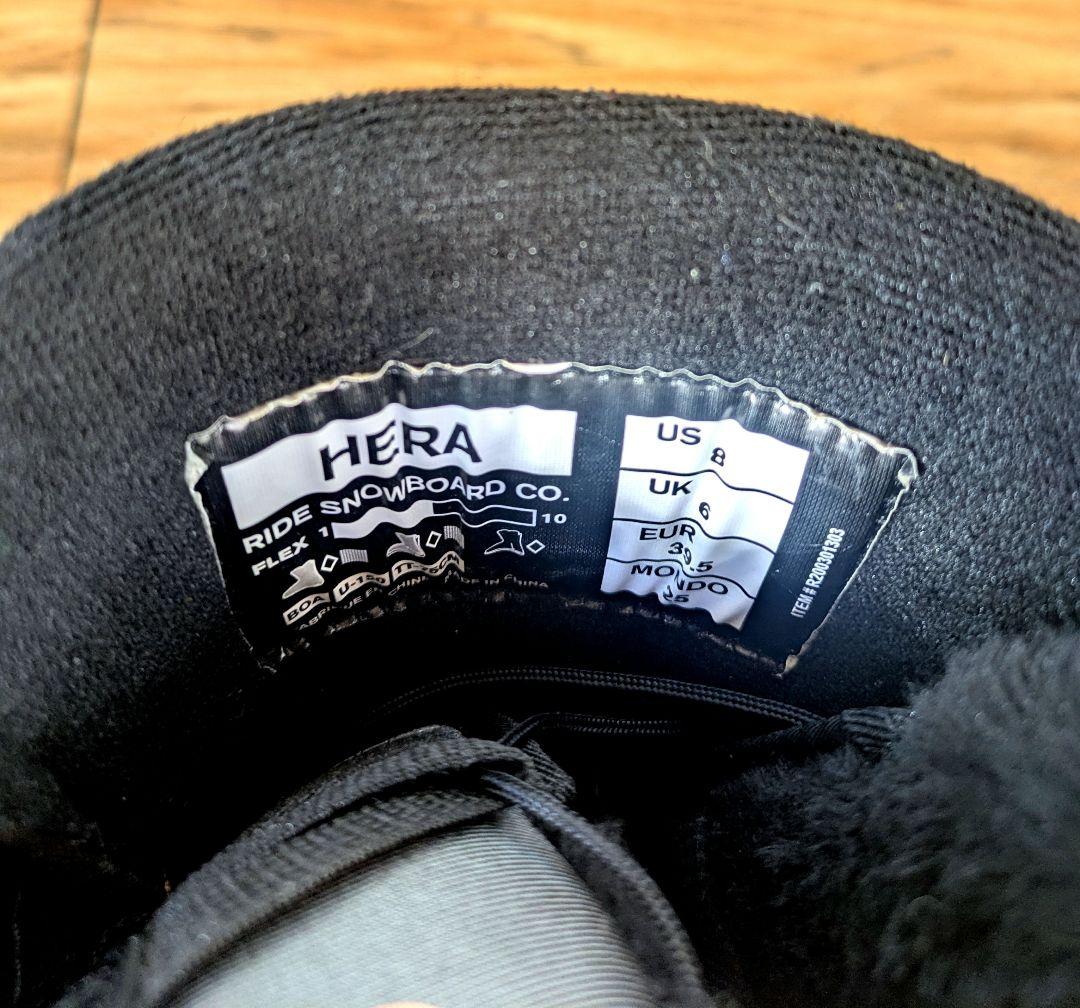 美品 RIDE HERA ヘラ 25.0cm Wボア グレー スノボブーツ　高級