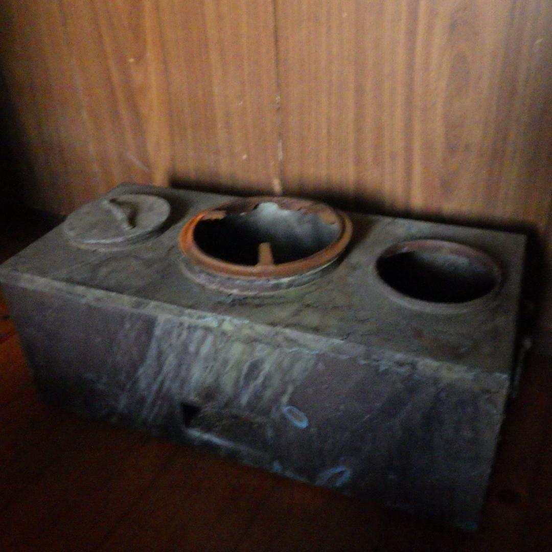 大正ロマン　酒燗器と鉄瓶付き　時代真鍮