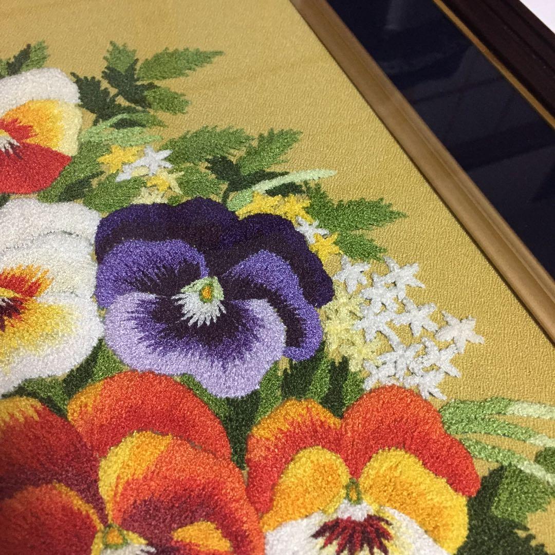 松嶋文化刺繍/刺繍インテリア/額縁入/絵画