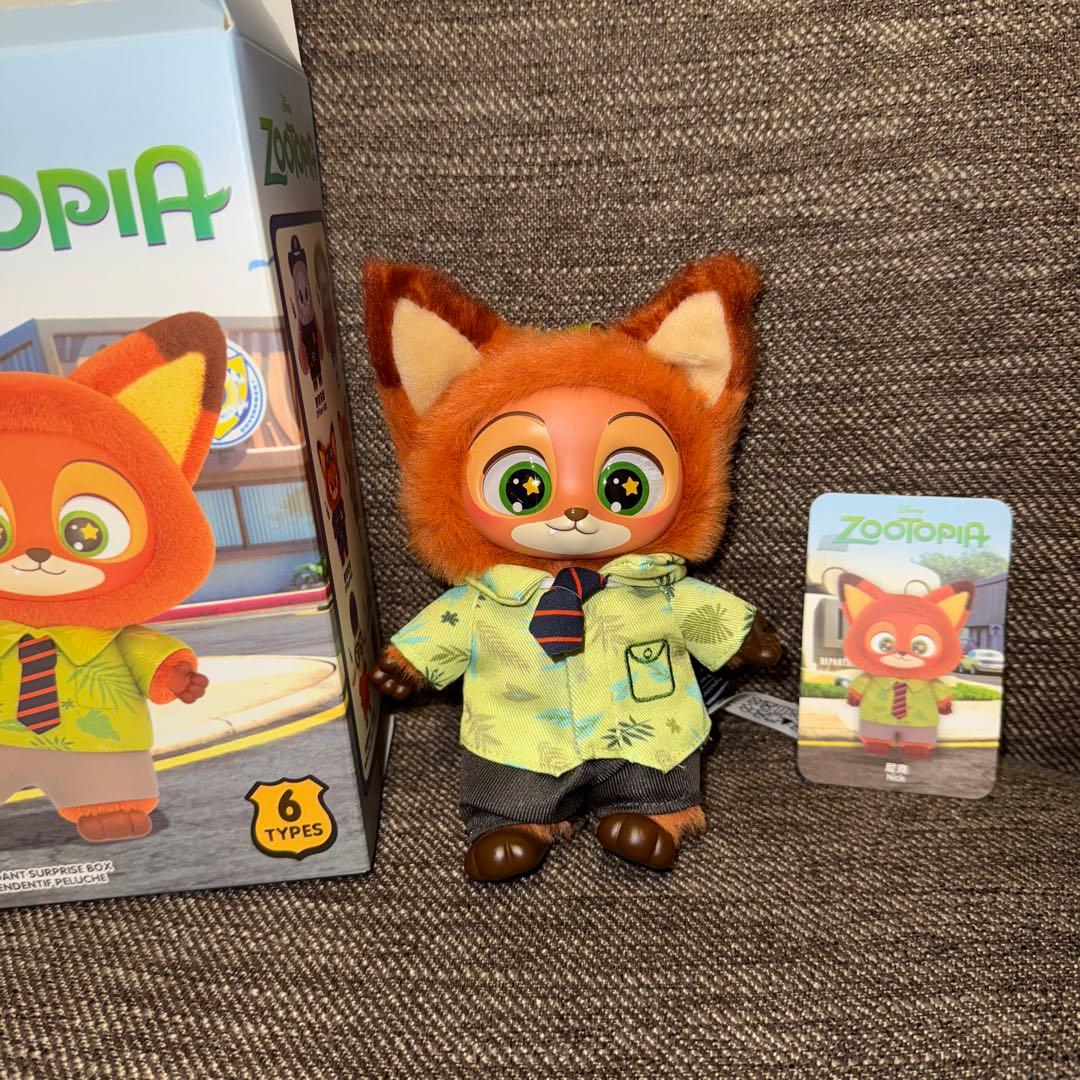 MINISO ディズニー　ズートピア　マスコット　ぬいぐるみ ニック　2点セット